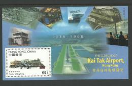1998  Closure Of Kai Tak Airport  Mini Sheet SG MS  931   New Complete MUH On Rear - Blokken & Velletjes