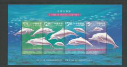 1999 Chinese White Dolphins   Mini Sheet SG MS  999   New Complete MUH On Rear - Blocks & Sheetlets