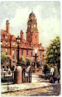 Municipal Buildings, Clock Tower, Leicester -  Artist Signed Charles Flowers - Leicester
