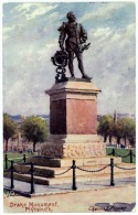 Drake Monument, Plymouth, Devon -  Artist Signed Charles Flowers - Plymouth