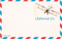 United States Postal Stationery Ganzsache Entier (1978) 21 C. US Airmail Aeroplane Flugzeug Avion Biplane - 1961-80