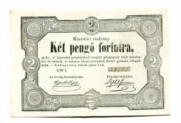 Hongrie Hungary Ungarn 2 Pengo Forintra 1849 RARE !!!  "" Kincstari Utalvany "" - Hungría