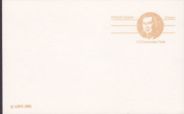 United States Postal Stationery Ganzsache Entier (1981) U.S. Domestic Rate Robert Morris Patriot - 1981-00