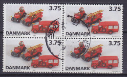 Denmark 1995 Mi. 1112    3.75 Kr Dänisches Spielzeug TEKNO-der Falck-Serie 4-Block !! - Blokken & Velletjes