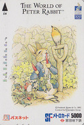 Carte JAPON - PIERRE LAPIN & Oiseau ROUGE-GORGE - PETER RABBIT & Robin Bird JAPAN Subway Card - KANINCHEN - 250 - Kaninchen