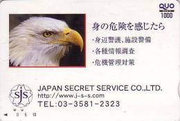 Carte JAPON - ANIMAL - OISEAU Rapace Aigle - Japan Secret Service EAGLE Raptor BIRD QUO Card - Vogel Adler - 101 - Aigles & Rapaces Diurnes