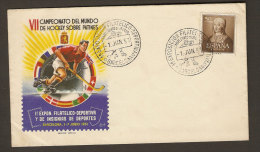 Espagne Championat Monde Hockey Expo Philatelique Cachet Commémoratif 1954 Hockey Postmark - Rasenhockey