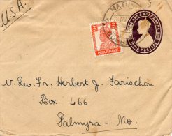 India Old Cover Mailed To USA - Brieven En Documenten