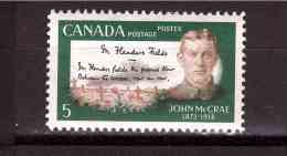 CANADA 1968 J. M. Crae Yvert Cat N° 408  Absolutely Perfect  MNH ** - Unused Stamps