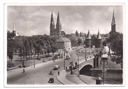 CPSM Photo Lübeck Luebeck Allemagne Deutchland Schleswig Holstein Jakobikirche Marienkirche Holstentor Petrikirche - Luebeck