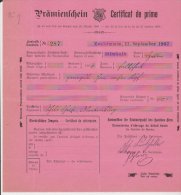 Certificat De Prime 1907 Canton De Berne Commission D'élevage Du Betail Bovin - Schweiz
