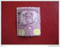 MALAYSIA - JOHORE -  1922-41   S&g# 112a  -   Thin Striated Paper   -   W Multip Script CA - Johore