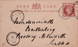 00830 Enteropostal De London A Battemberg 1880 - Otros & Sin Clasificación