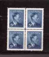 CANADA 1950  George VI Yvert Cat N° 235 X 4  Absolutely Perfect  MNH ** - Unused Stamps