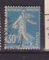 FRANCE N° 192 30C BLEU TYPE SEMEUSE CAMEE DE ROULETTE OBL - Usati