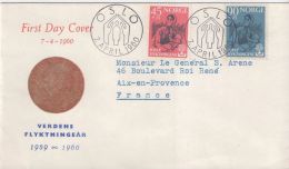 Fdc 1er Jour 07 Avril 1960 Réfugiés N° 400 Et 401 - Briefe U. Dokumente