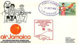 1975  Premier Vol   Air Jamaica KIngston - Frankfurt Par DC 8 -62 - Jamaica (1962-...)