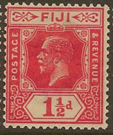 FIJI 1922 1 1/2d Scarlet KGV SG 232 HM YY343 - Fiji (...-1970)