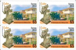 2012.11 CUBA 2012 MNH 35 ANIV DEFENSA CIVIL. BLOCK 4 - Unused Stamps