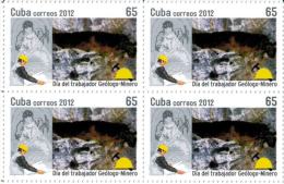 2012.26 CUBA 2012 MNH MINNING GEOLOGICAL MAN. MINERIA. MINAS. BLOCK 4 - Neufs