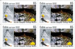 2012.26 CUBA 2012 MNH MINNING GEOLOGICAL MAN. MINERIA. MINAS. BLOCK 4 - Unused Stamps
