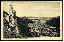 Schloss Lichtenstein Mit Honauertal  -  Ansichtskarte Ca.1910    (2185) - Muensingen