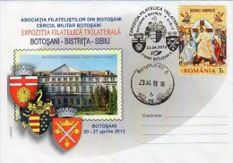 Romania / Special Cover With Special Cancellation / Botosani - Bistrita - Sibiu - Buste