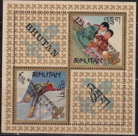 Bhutan MNH 1967, Ovpt., " World Jamboree..U.S.A., @ United States,  MS Miniature Sheet, Mounteering, Glacier - Bhutan