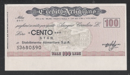 ITALIA - MINIASSEGNI - CREDITO ARTIGIANO  DA LIRE 100 E 150 - NUOVI, NON CIRCOLATI - IN OTTIME CONDIZIONI. - [10] Cheques Y Mini-cheques