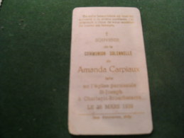 A-5-2-1016 Souvenir Communion Amanda Carpiaux Charleroi Broucheterre 1939 - Communie