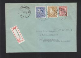 Belgien R-Brief 1951 Antwerpen - Briefe U. Dokumente