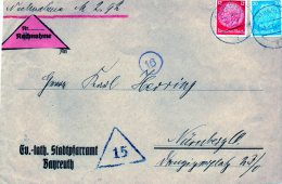 Brief , Nachnahme , 1938,  Bayreuth  Nach  Nürnberg - Sonstige & Ohne Zuordnung