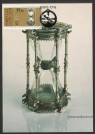 Portugal Sablier XVI Siècle Expo XVII Carte Maximum 1983 Hourglass XVI Century 1983 Maxicard - Clocks