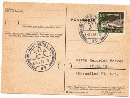 Postkarte Nürnberger Internationale Spielwarenmesse  1963, Bundespost Berlin - Lettres & Documents