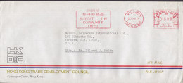 Hong Kong Airmail HONG KONG TRADE DEVELOPMENT COUNCIL, VICTORIA 1974 Meter Stamp Cover Brief To USA - Brieven En Documenten