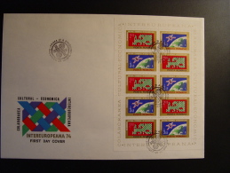 INTEREUROPEANA 74 FDC ROUMANIE ROMANA  ESPACE COSMOS COUNCIL CONSEIL EUROPE TIRAGE LIMITE ??? - Covers & Documents