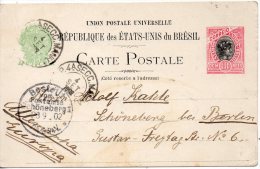 BRESIL ENTIER POSTAL POUR L'ALLEMAGNE 1902 - Enteros Postales