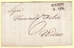 Österreich Austria Kärnten Carinthia S. VEIT 2 APR. 1850 Entire Letter Faltbrief To Udine (j84) - ...-1850 Prefilatelía