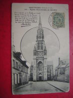 CPA  22   BRETAGNE Collection  E H  EGLISE PAROISSIALE DE QUINTIN   VOYAGEE 190?  TIMBRE - Quintin