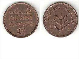 *palestina 1 Mil 1946 Km 1  Xf+ !!!!!catalog Val 45 $ - Andere - Azië