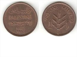 *palestina 1 Mil 1946 Km 1  Xf+ !!!!!catalog Val 45 $ - Autres – Asie