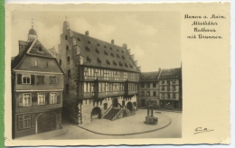 Hanau A. Main, Altstädter Rathaus Mit Brunnen Um 1930/1940, Verlag: Verein Der Papierhändler, Hanau   , Postkarte - Hanau