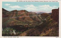Colorado Denver Mountain Parks Golden And Lariat Trail Climbing Lootout Mountain From Castle Rock Denver Mountain Parks - Denver