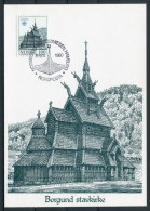 1980 Norway Hamburg Germany Nordposta Stamp Europa Exhibition Maxicard - Borgund Stavkirke - Maximumkaarten