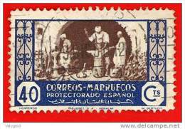 Spanish Morocco Protectorate. 1944 (o) Usado. Used. Artesania. 40 Cts. Fragua. Forge - Spanish Morocco