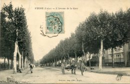 CPA 42 FEURS L AVENUE DE LA GARE 1906 - Feurs