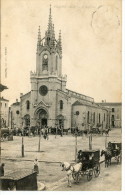 CPA 42 FEURS L EGLISE  Animée Attelages - Feurs