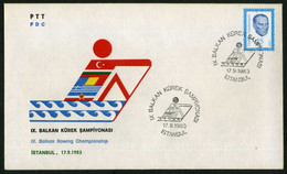 Turkey 1983 IX. Balkan Rowing Championship, Special Cover - Brieven En Documenten