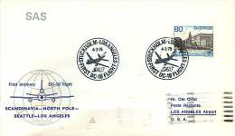 1974   Premier Vol De SAS Copenhague - Seattle   Par Le Pôle Nord - Airmail