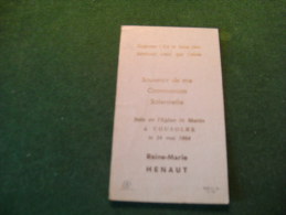 BC5-2-107 Souvenir Communion Reine Marie Henaut Cousolre 1964 - Communion